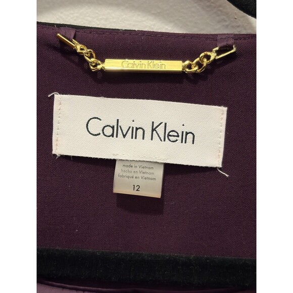 Calvin Klein Women's Long Blazer Over Coat Size 12 Colorblocked Open-Front NWT - Picture 2 of 10